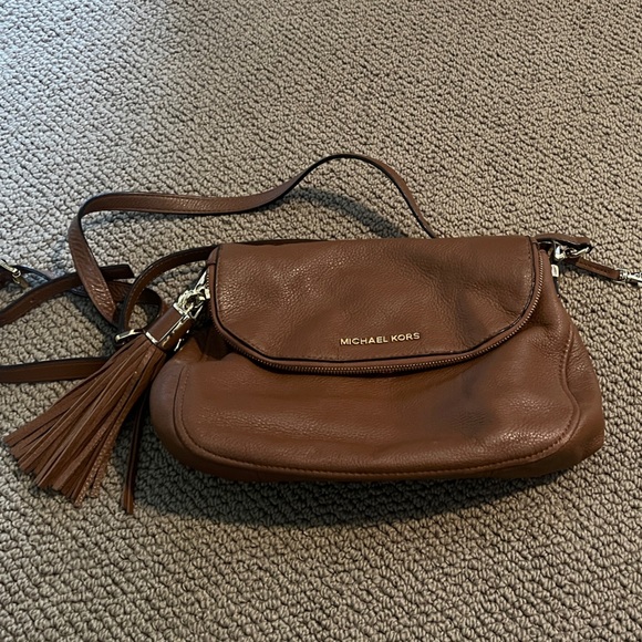 Michael Kors Tan Leather Crossbody Bag - Picture 1 of 5
